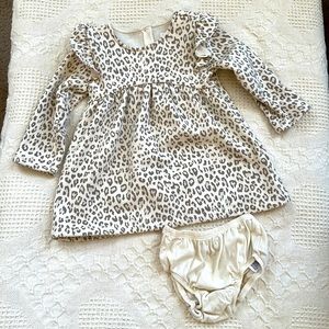 Toddler fleece lined dress with bloomers